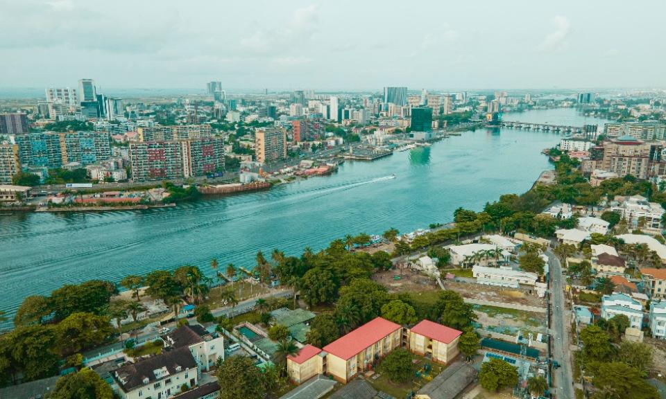 The skyline of Lagos, Nigeria in the day
