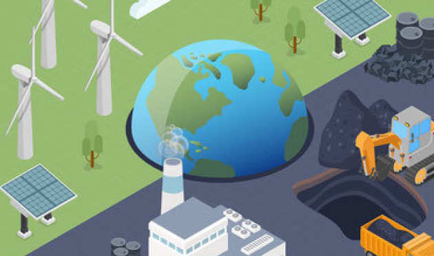 Global renewable energy graphic