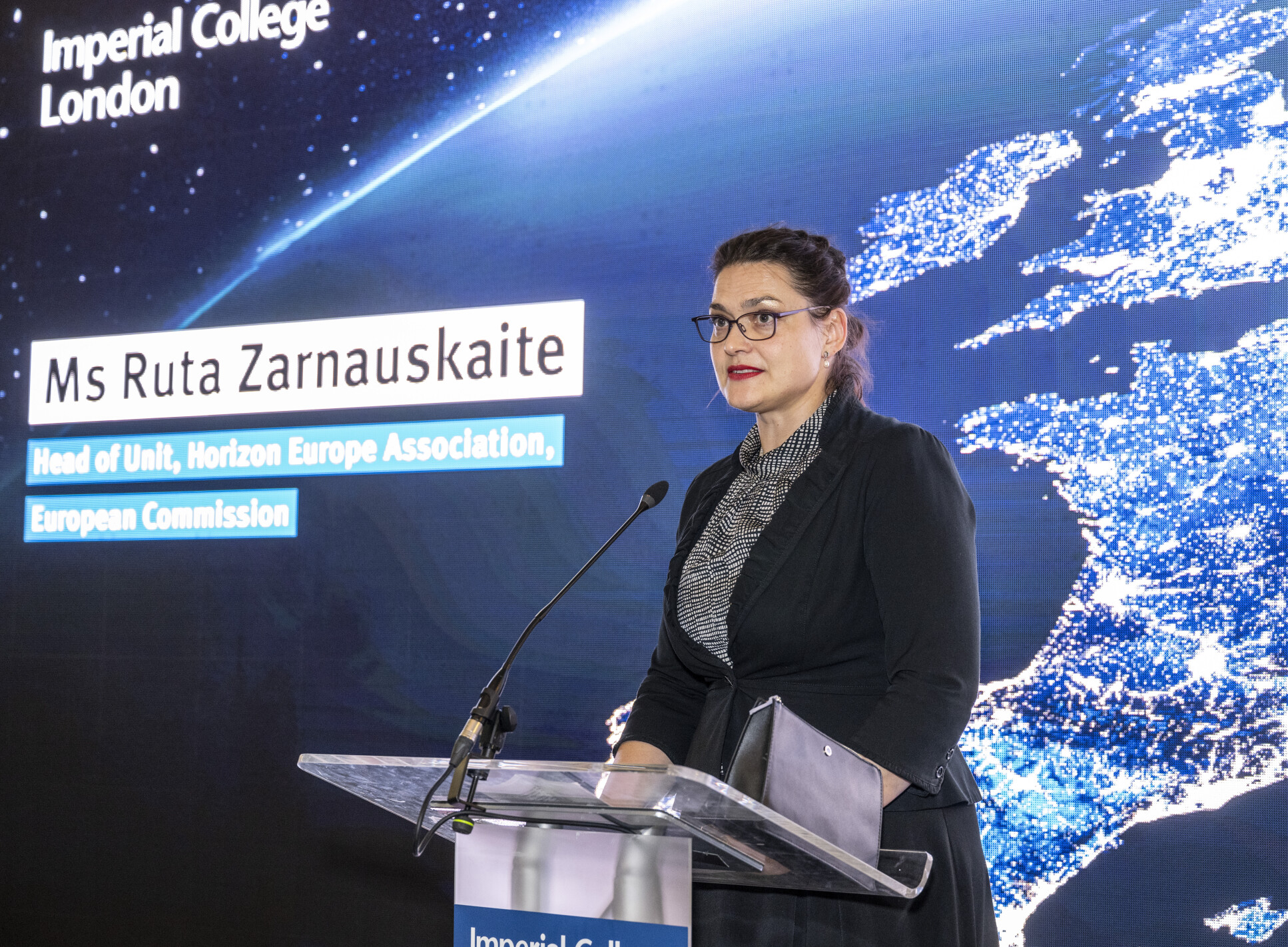 Ms Ruta Zarnauskaite, Head of the Horizon Europe Association unit, European Commission speaking at the Horizon reception 