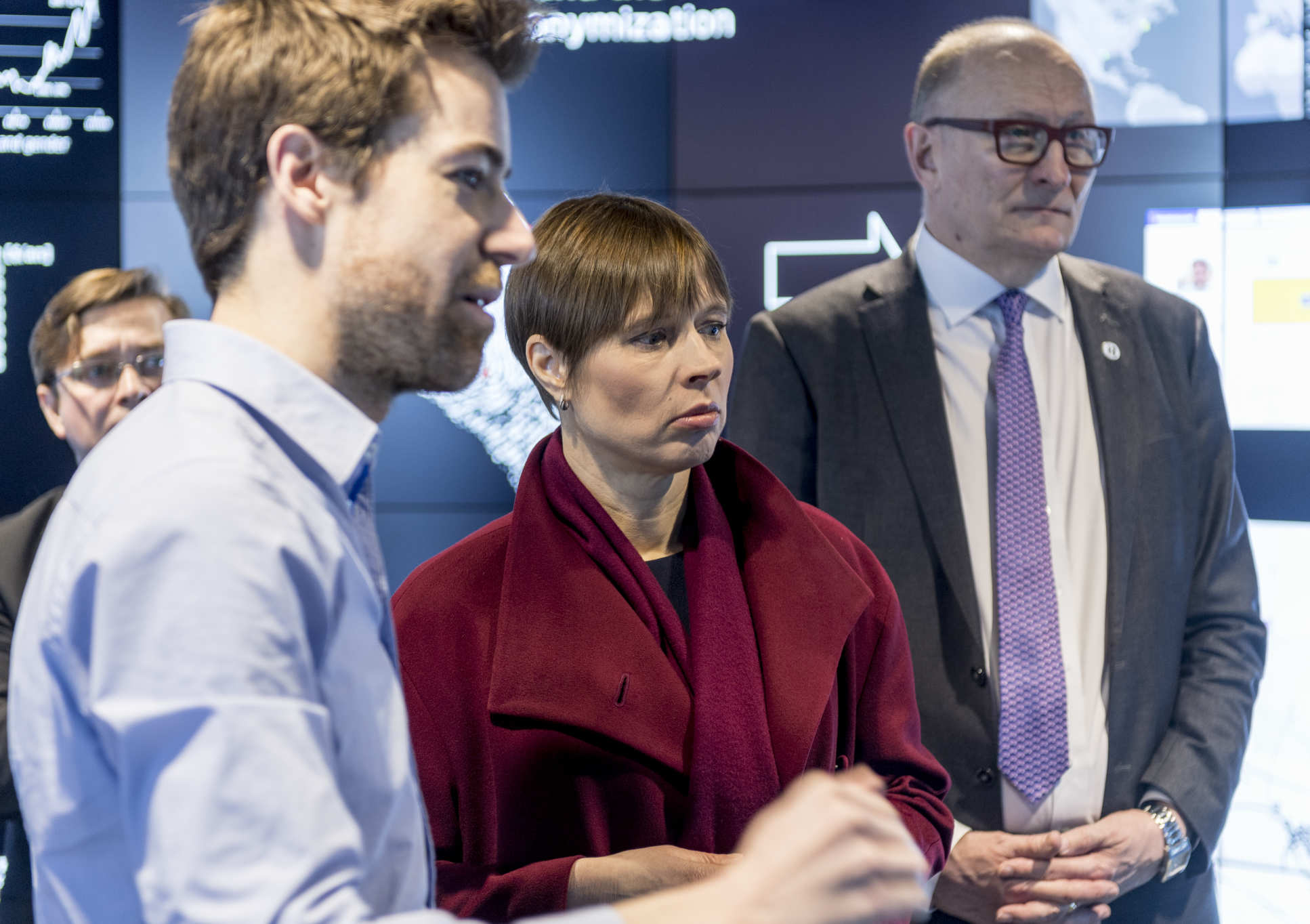 Dr Yves-Alexandre de Montjoye with Estonian President Kersti Kaljulaid