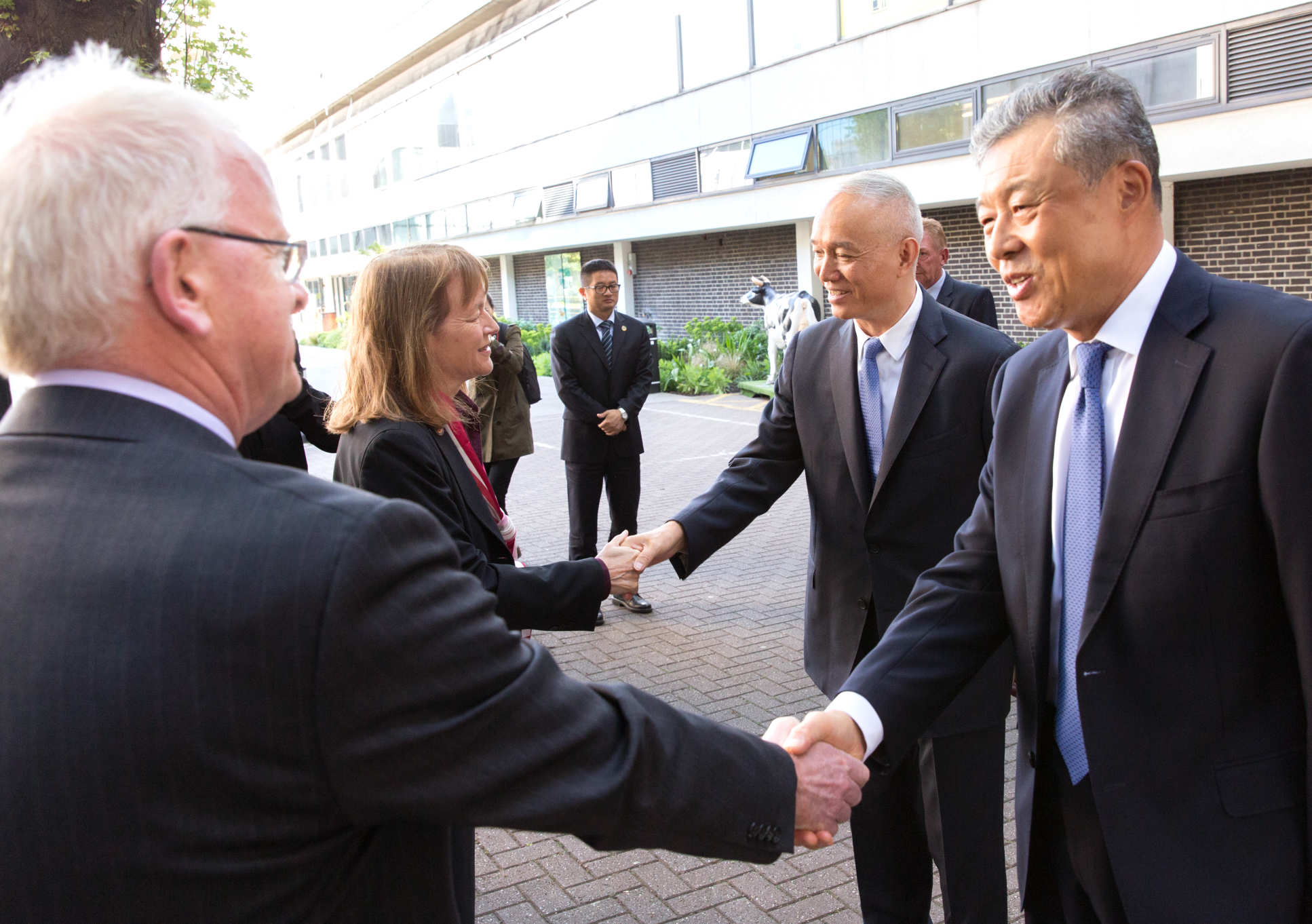 Mr Cai was accompanied by China’s Ambassador to the United Kingdom Liu Xiaoming