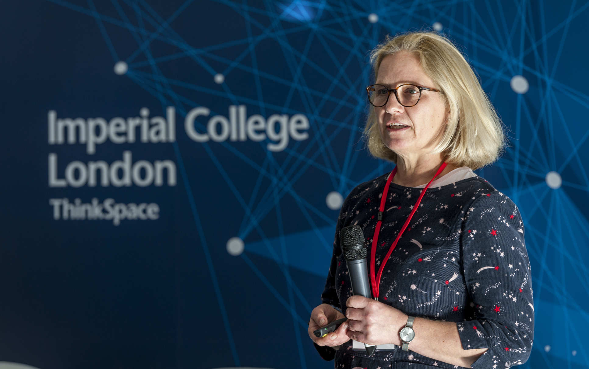 Professor Uta Griesenbach speaking at the launch of Imperial Confidence in Concept in February 2019