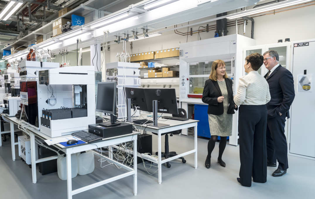 People tour the new Measurement Suite