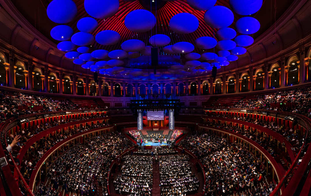 The Royal Albert Hall during the graduation ceremony
