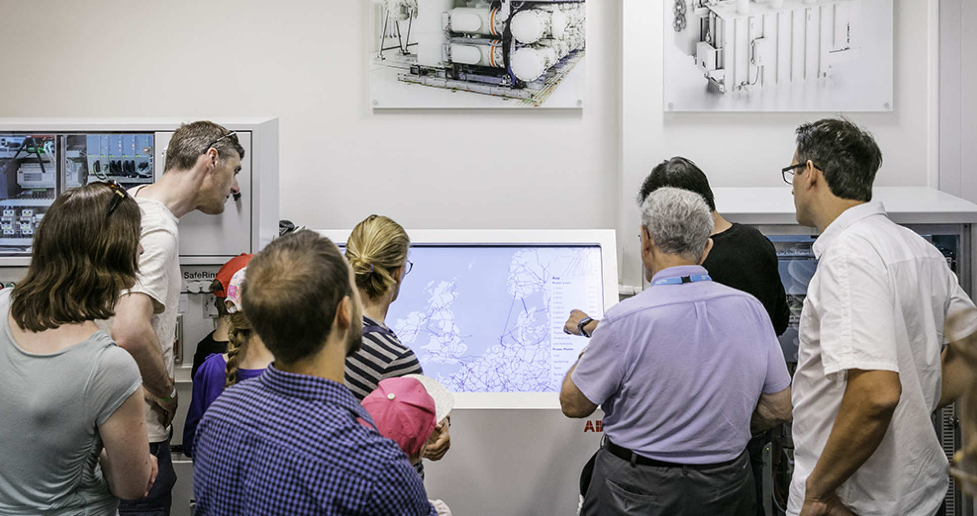 Guest being shown around the ABB-Imperial Digital Energy Demonstrator facility