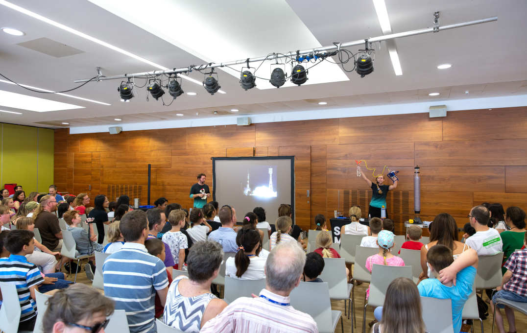 A Tesla coil demonstration at the annual Bring Your Child To Work Day