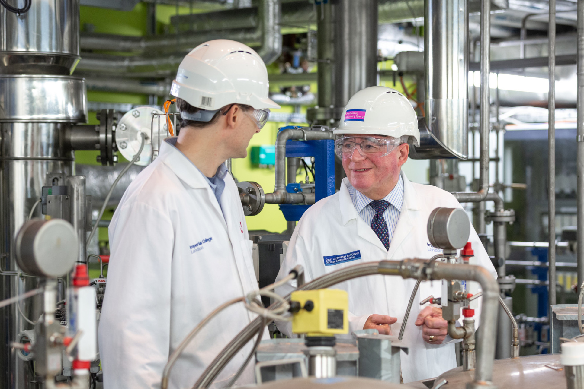 Professor Geoffry Maitland in Imperial's Carbon Capture Pilot Plant