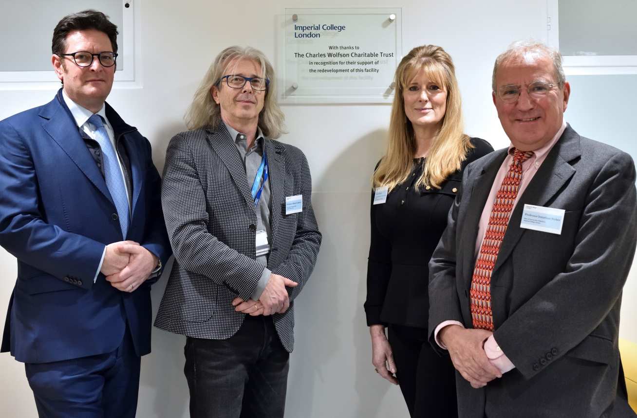 Professor Jonathan Weber, Professor Adnan Custovic, Debra Matich and Andrew Wolfson formally opened the Children's Clinical Research Facility at St Mary's Hospital