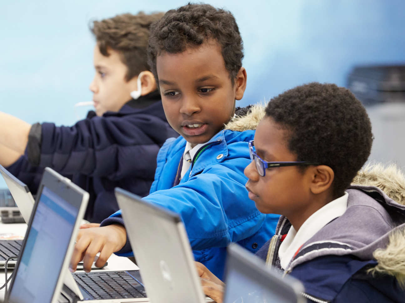 two young participants of code lab