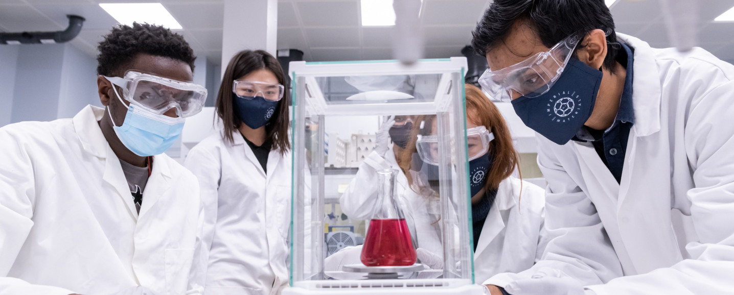 An image of students learning in the lab
