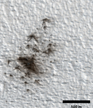 Crater cluster on Mars
