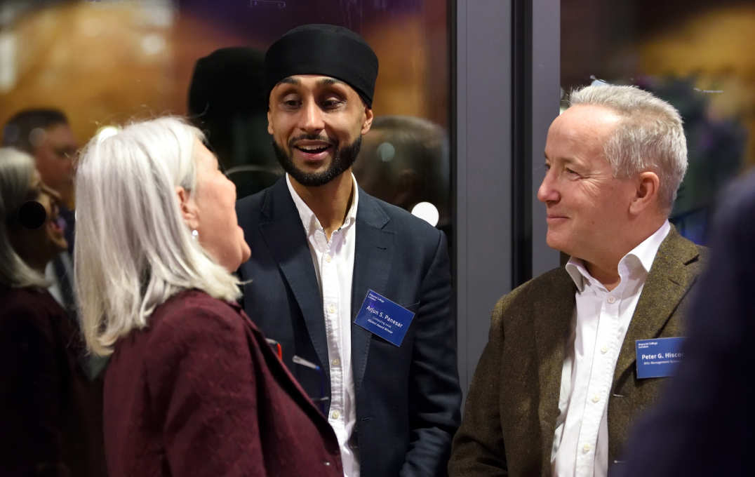 Emerging Alumni Leader Award winner Arjun Panesar after the ceremony