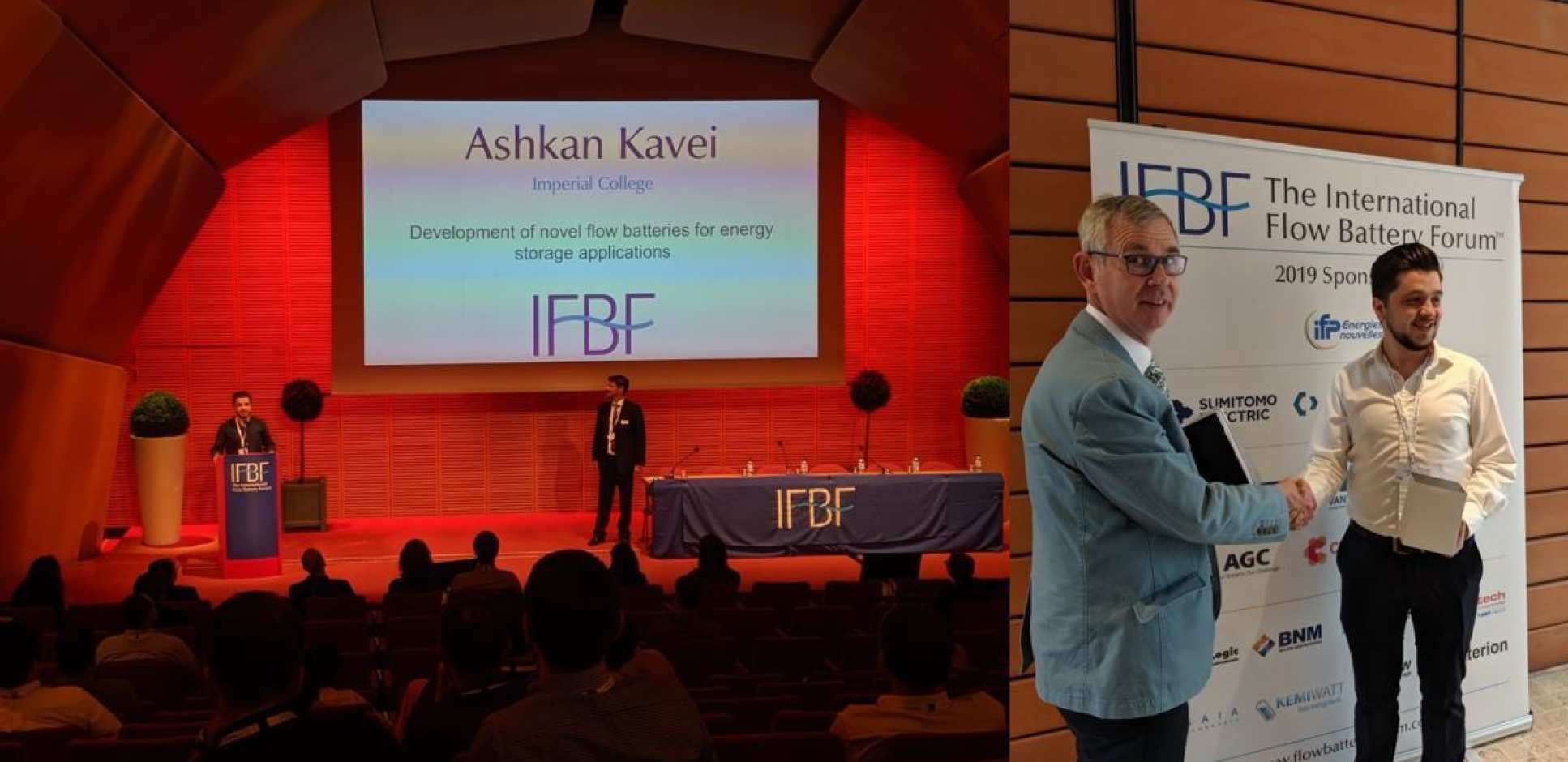 Ashkan at International Flow Battery Forum