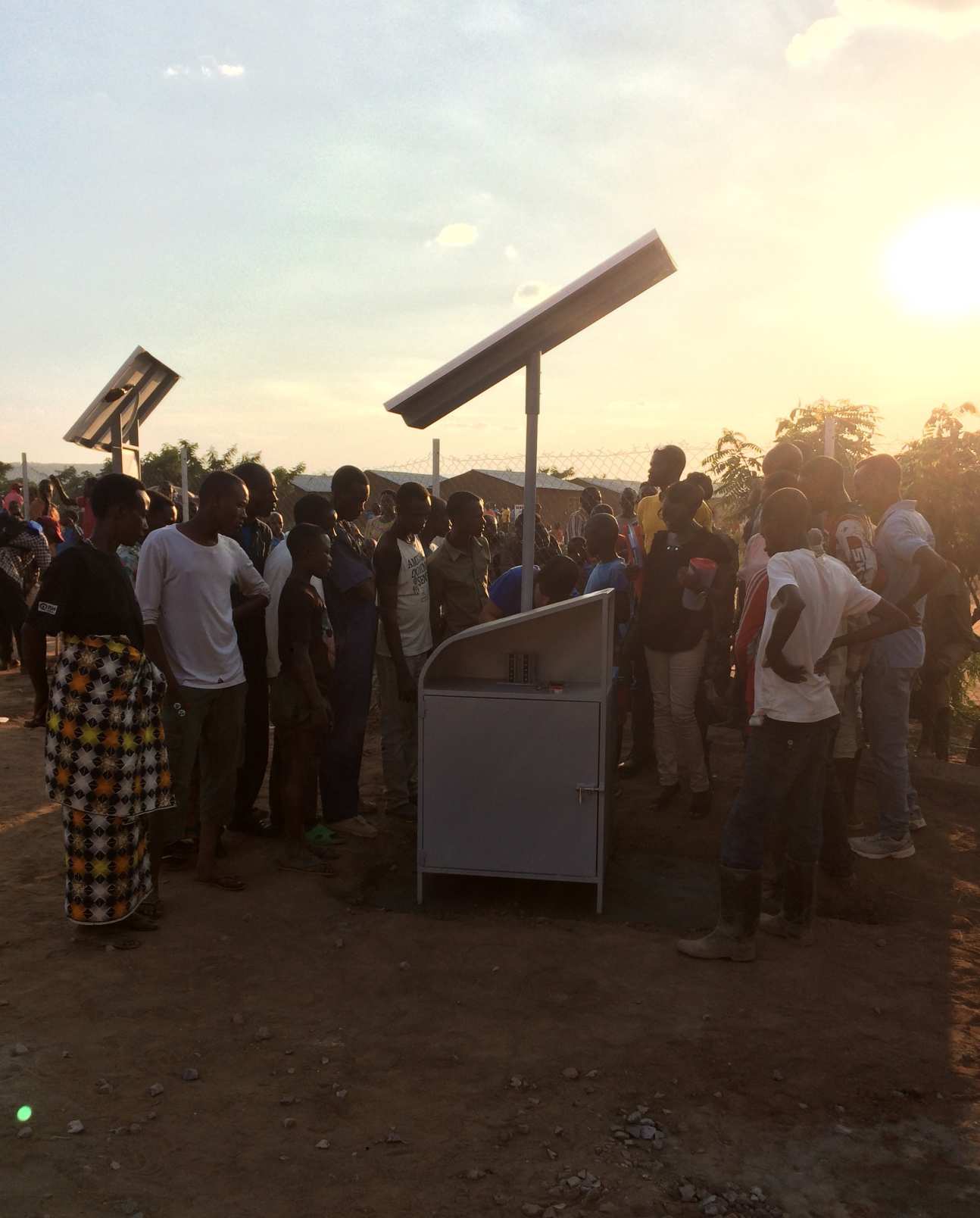 Solar service in Rwandan camp