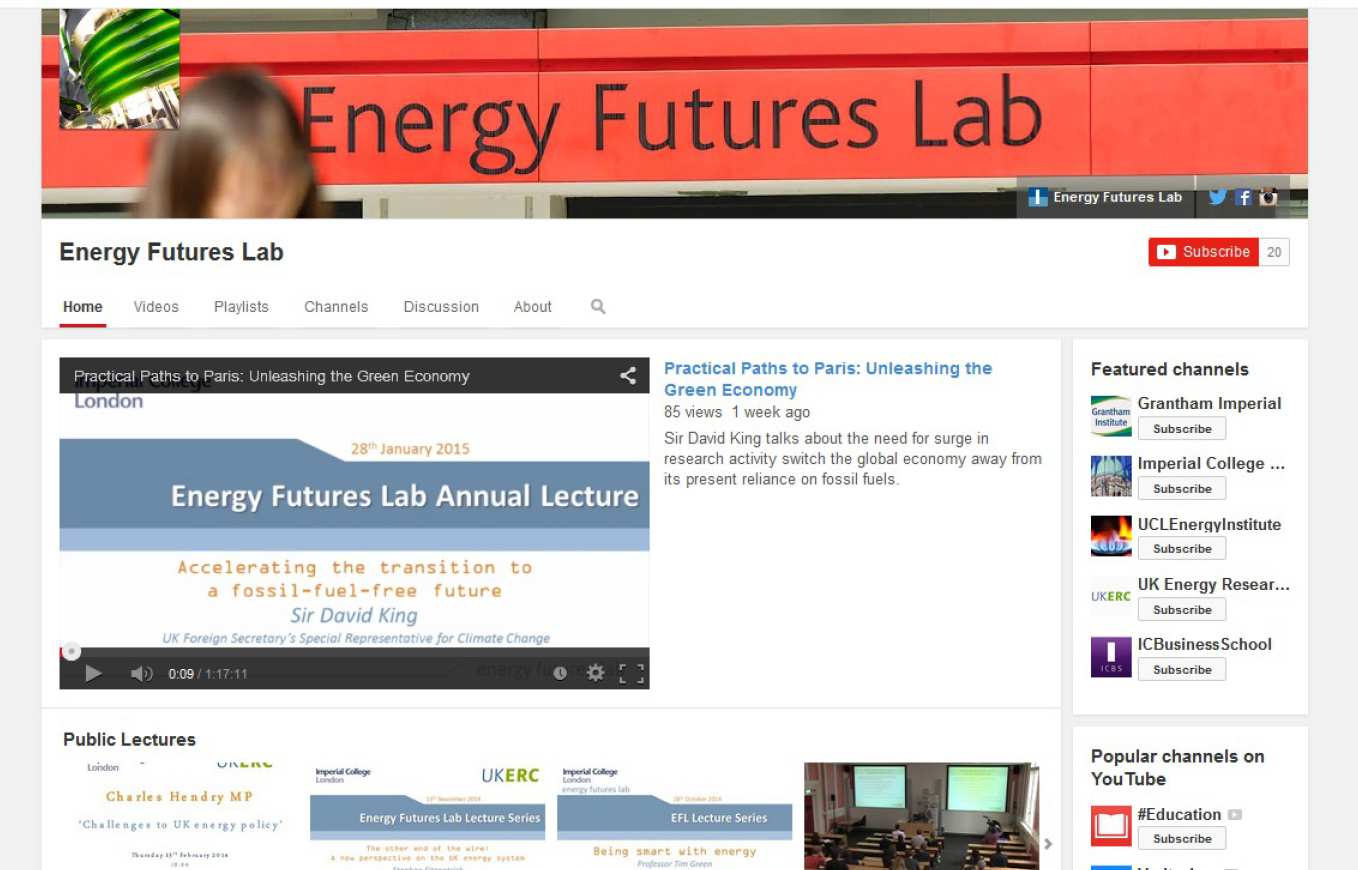 Energy Futures Lab on Youtube