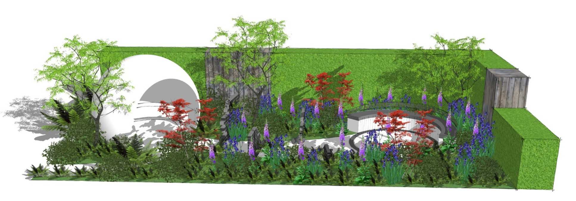 A 3D illustration of the HIV garden
