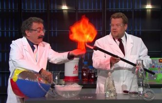 Professor Robert Winston and James Corden