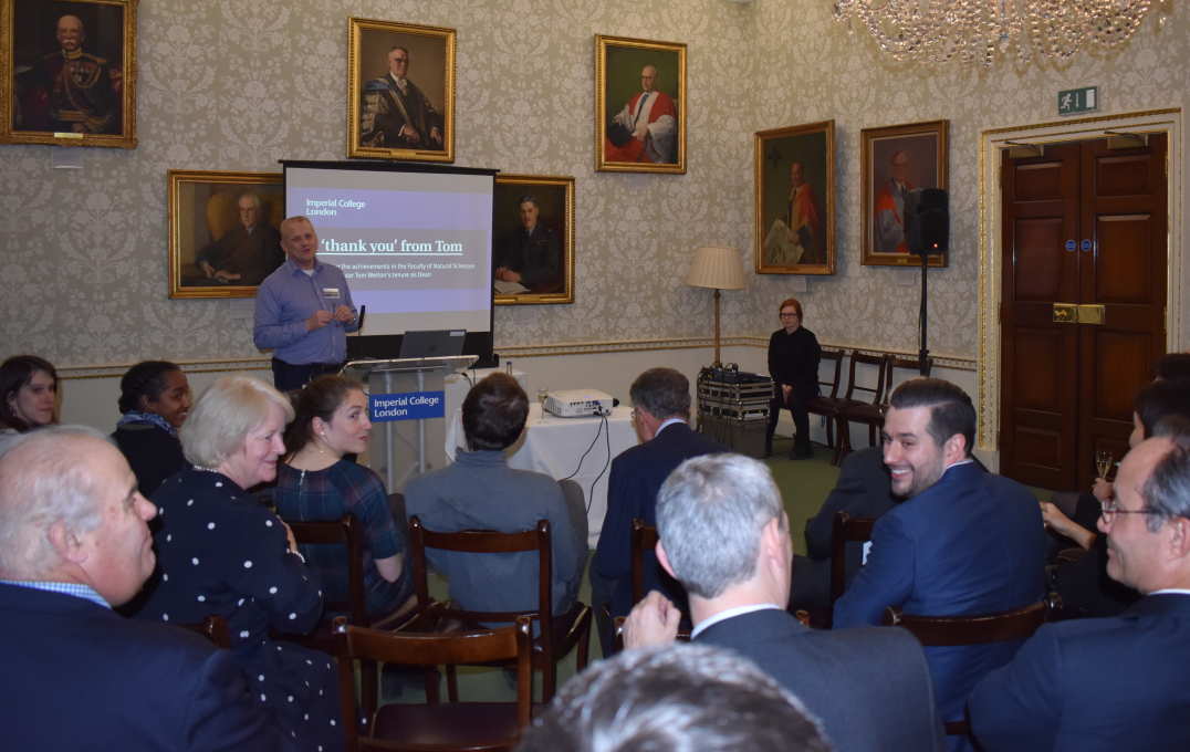 Professor Tom Welton welcomes guests, thanks donors and introduces the evening's speakers.