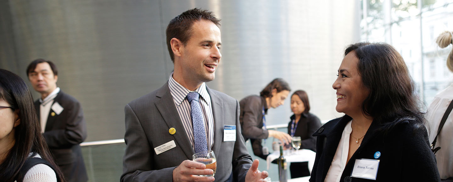 Development Manager Marcus Rees-Roberts at a parents event