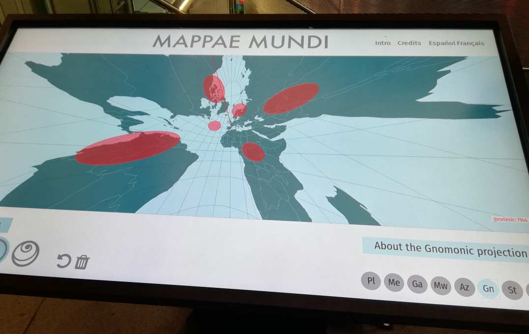 Screen showing the Gnomonic projection