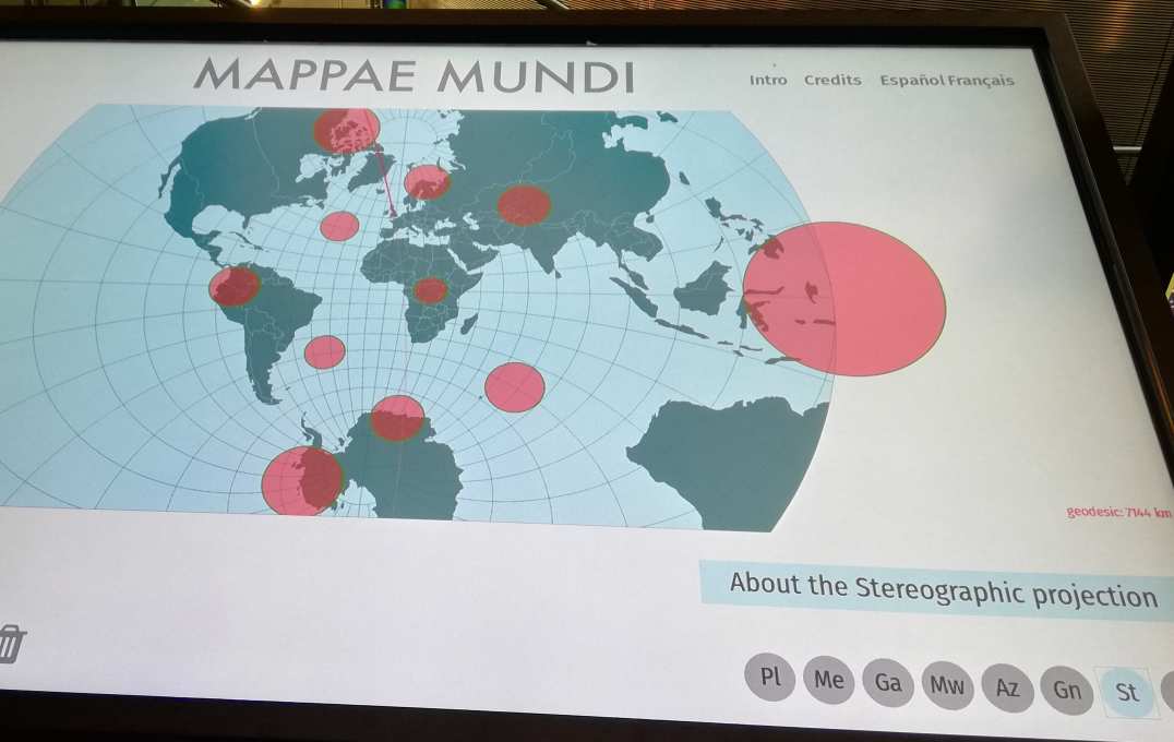 Screen showing the Stereographic projection