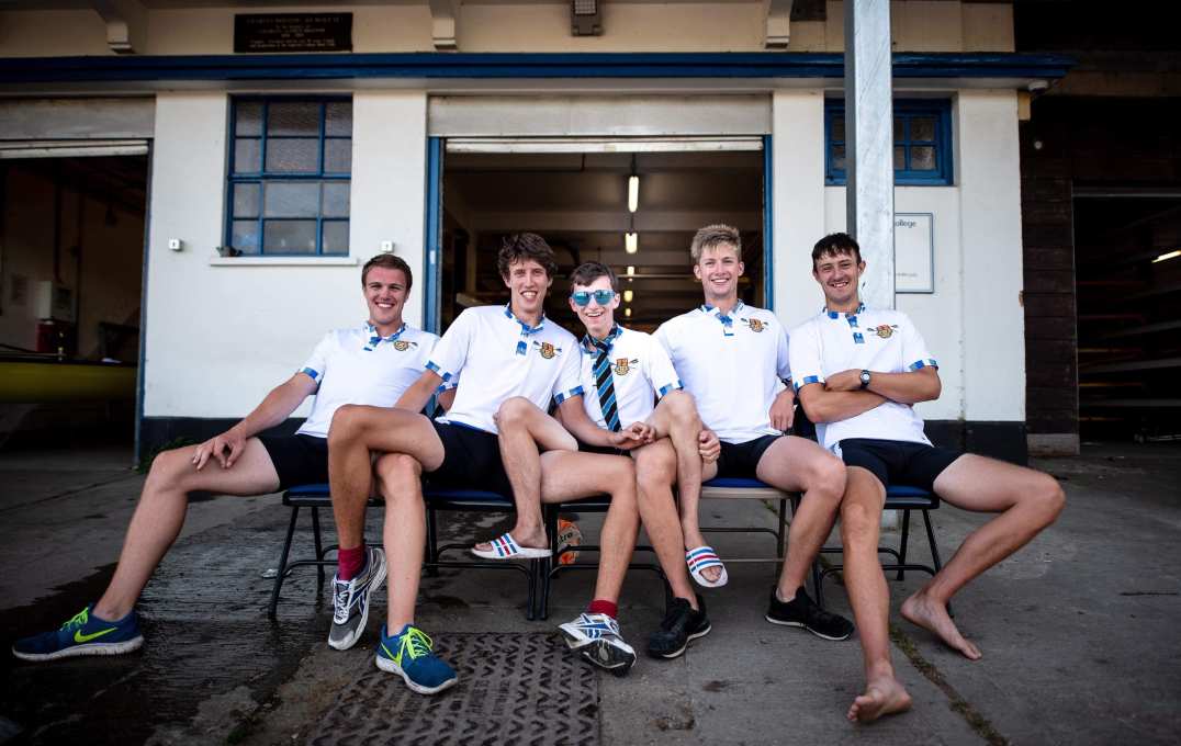 Rowers relaxing