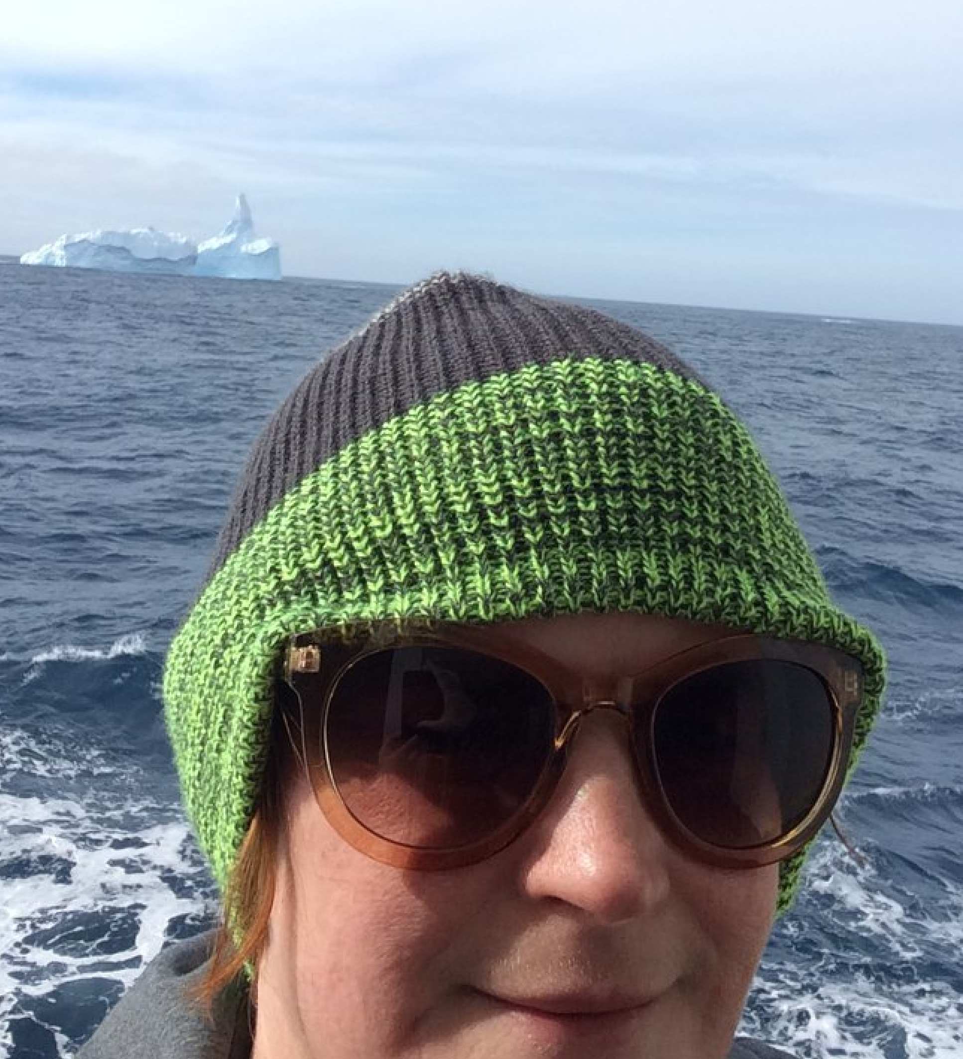 TIna van de Flierdt with iceberg in background