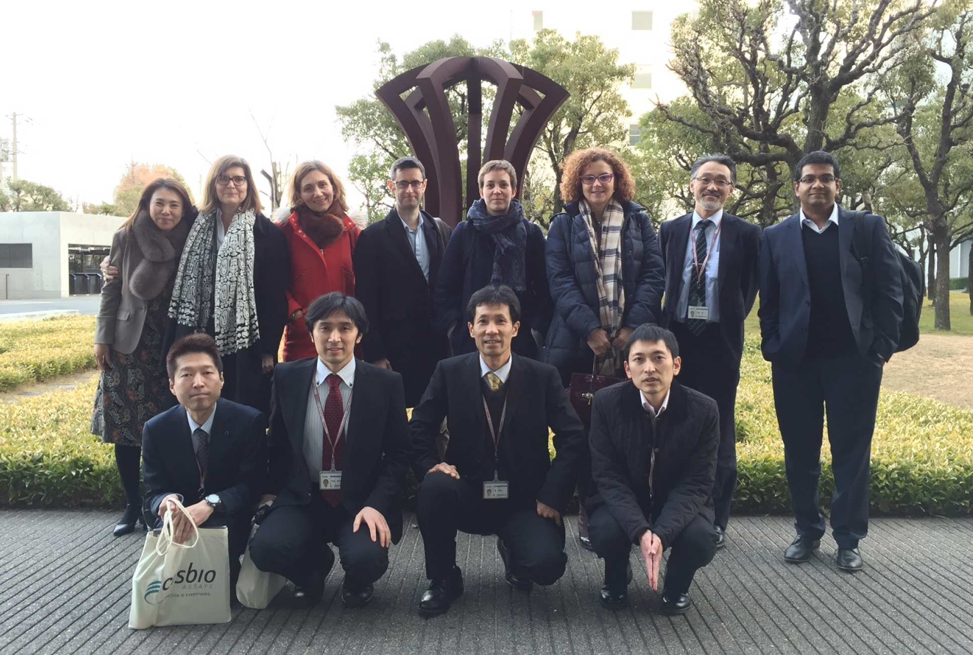 An Imperial delegation visiting Shionogi in Osaka, 2017