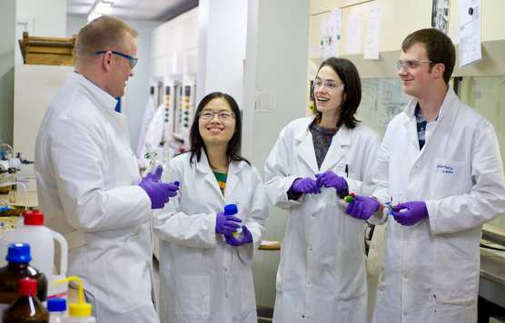 Students in the lab