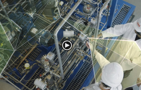 Students in carbon capture plant