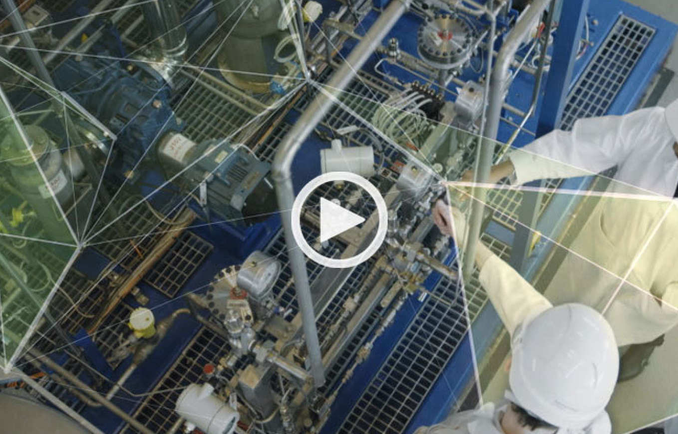 Students in carbon capture plant