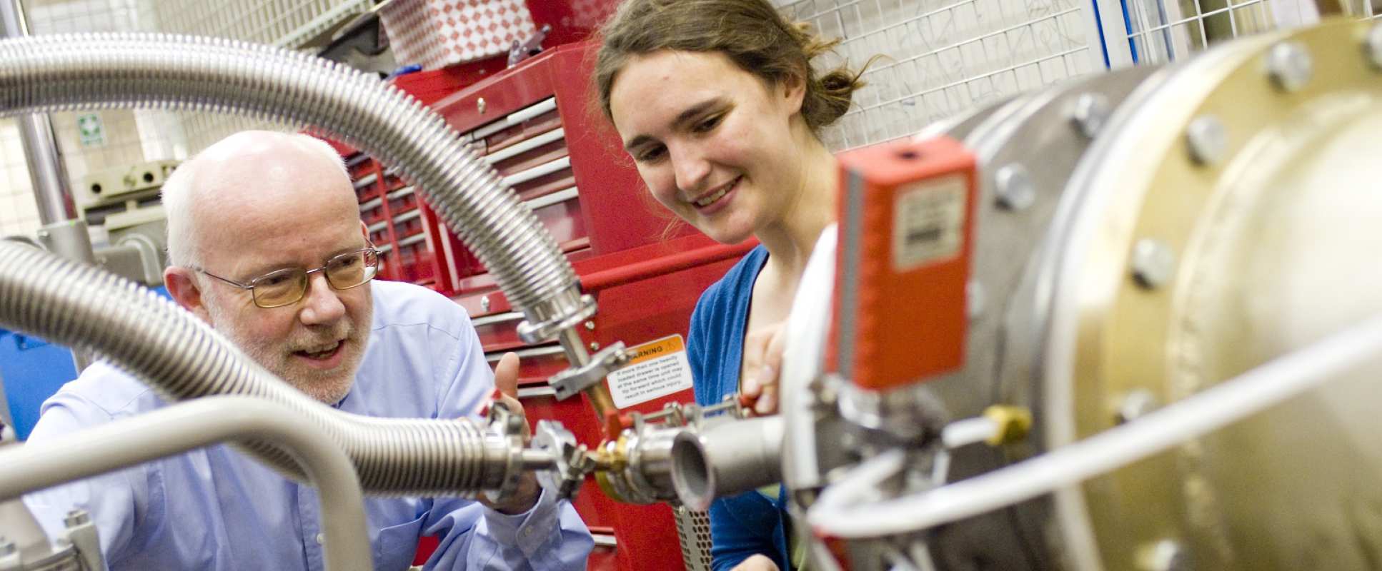 Shock Physics PhD student and her supervisor