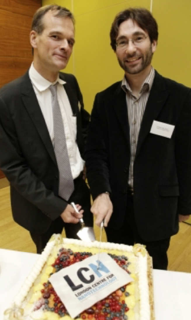 Milo with co founder and at-the-time LCN at UCL co-director, Professor Gabriel Aeppli FRS