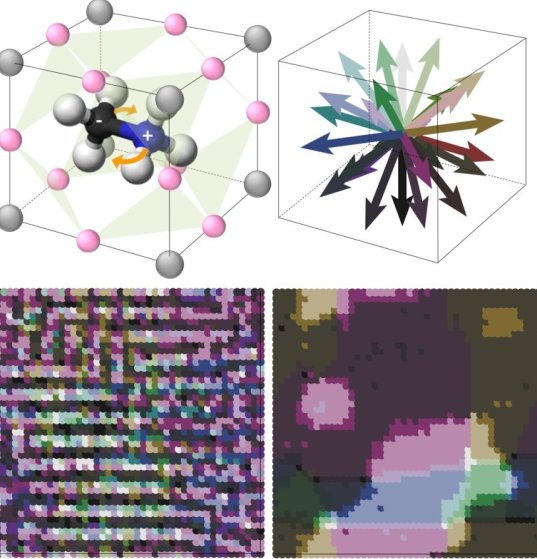 Dynamics of methylammonium ions in perovskites