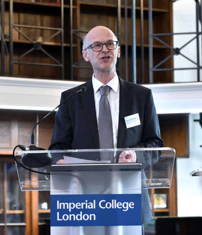Photo of Professor Peter Childs speaking at the opening