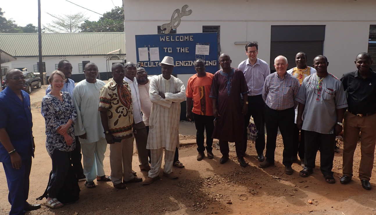 Imperial academics in Sierra Leone with community members