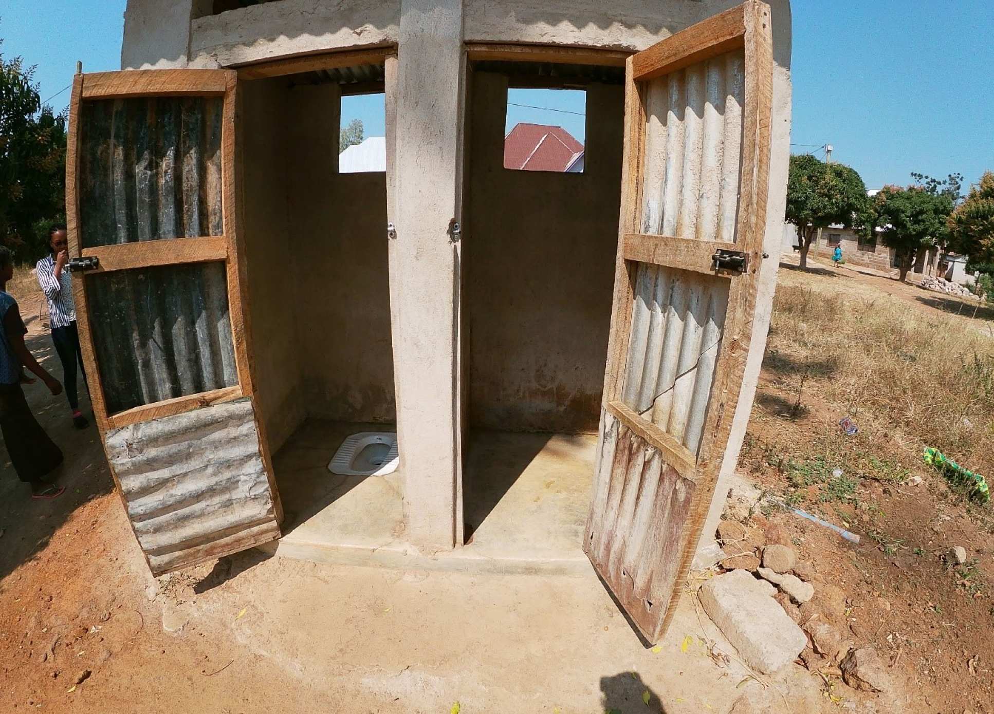 A brand-new toilet in Tanzania, built to government guidelines