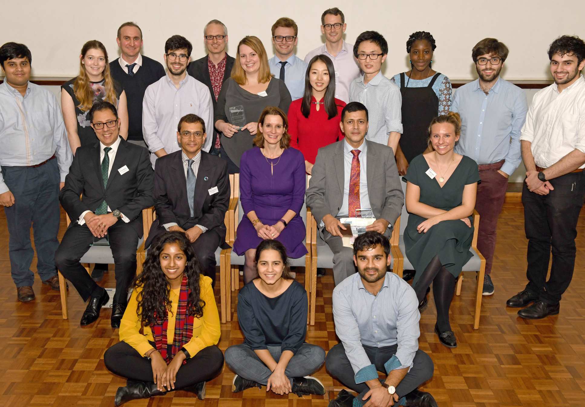 Award-winners with their nominating students and Dr Jo Harris, and ICSMSU President Dan Faehndrich