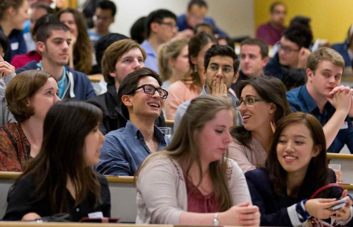 Undergraduate students in lecture theatre