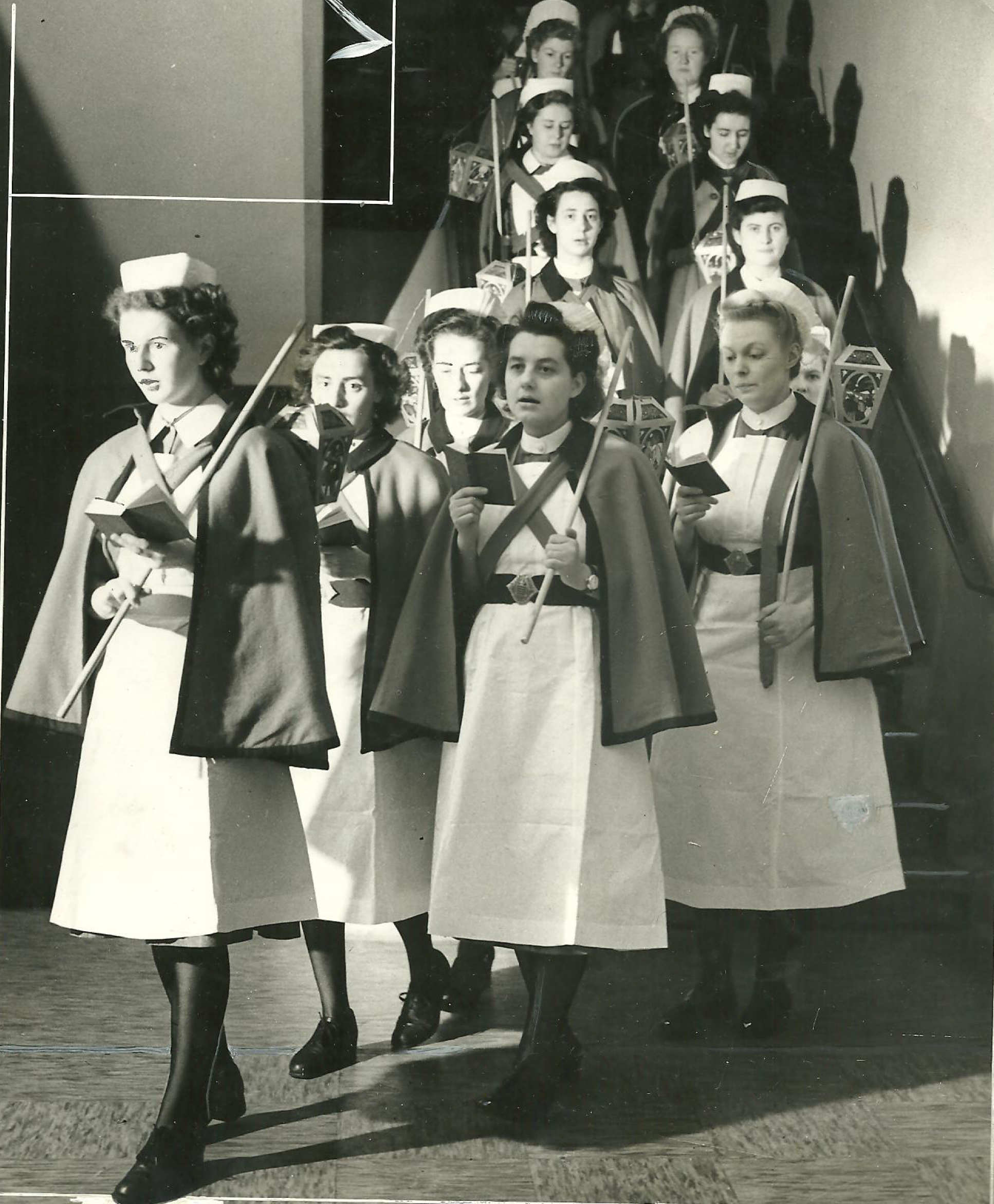 Nurses carol singing on the wards 