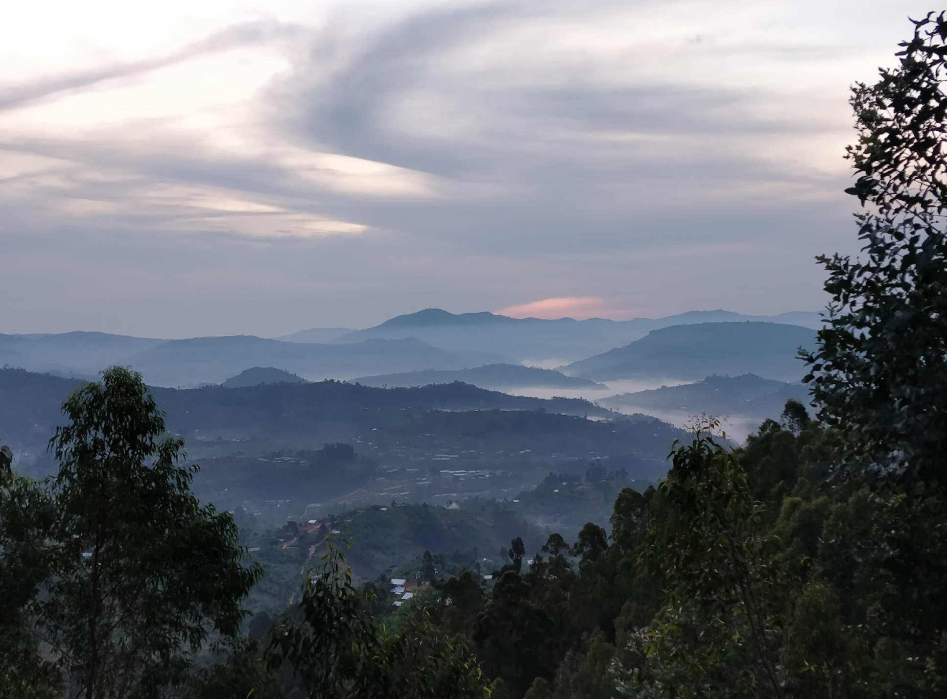 Beautiful sunset in Rwanda