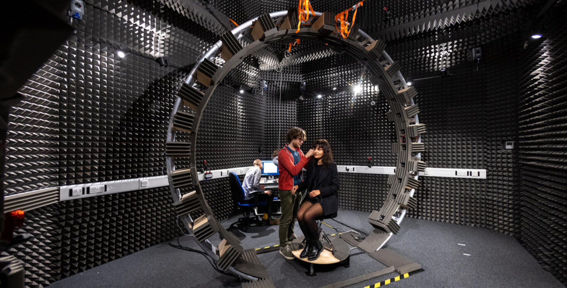 An audio research space at Imperial’s Dyson School of Design Engineering.