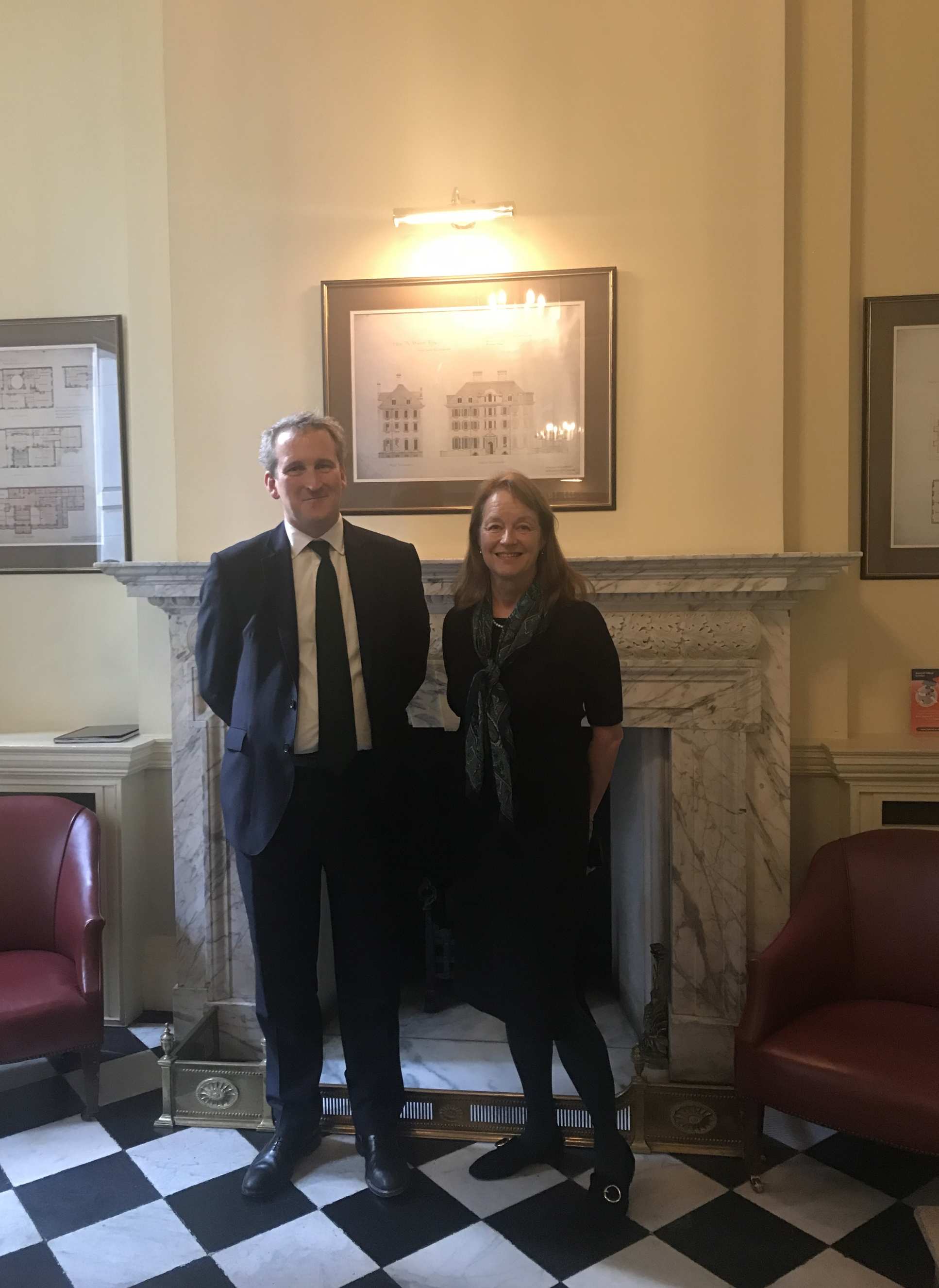 President Alice Gast met with Education Secretary Damian Hinds