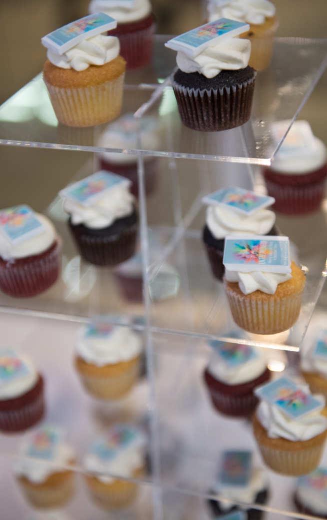 Virginia Harris, Executive Assistant to Professor David Gann, arranged for 'Playful Entrepreneur' cupcakes