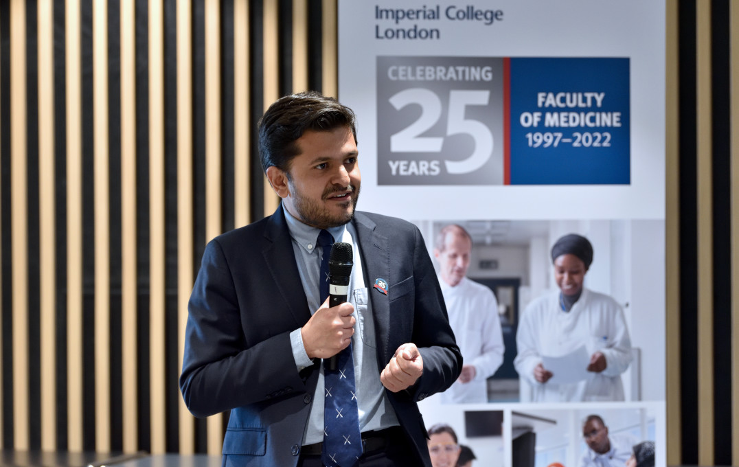 Prof Amir Sam, Head of Imperial College School of Medicine, opened the event