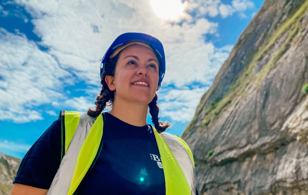 Sarah on fieldwork at Dorset