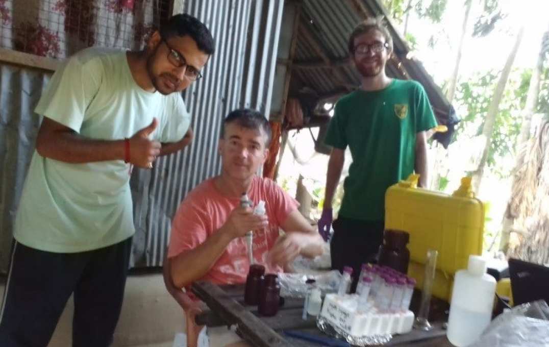 Jay Bullen and Dominik Weiss doing fieldwork in India