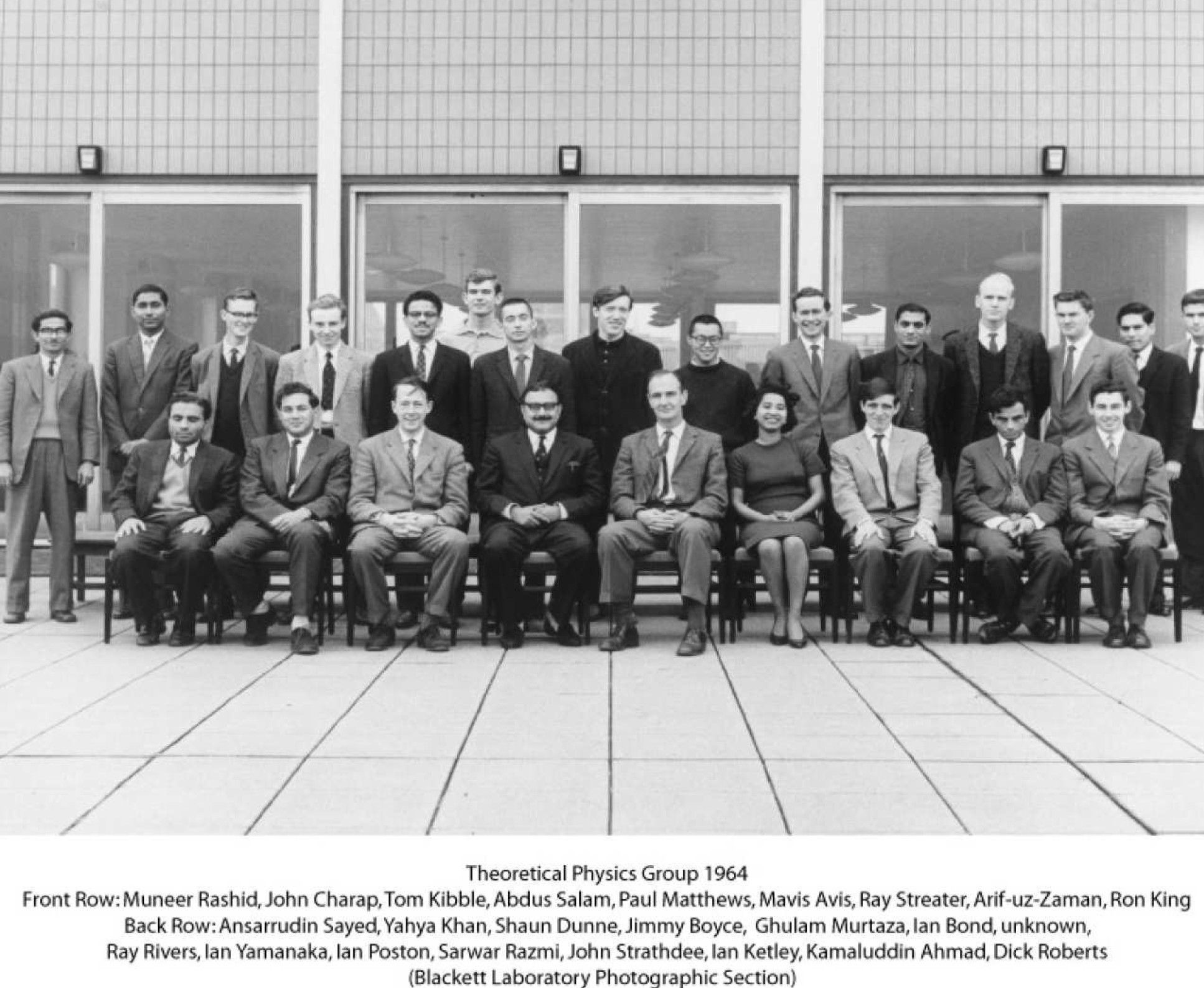 The Theoretical Physics group in 1964, with Salam at the front
