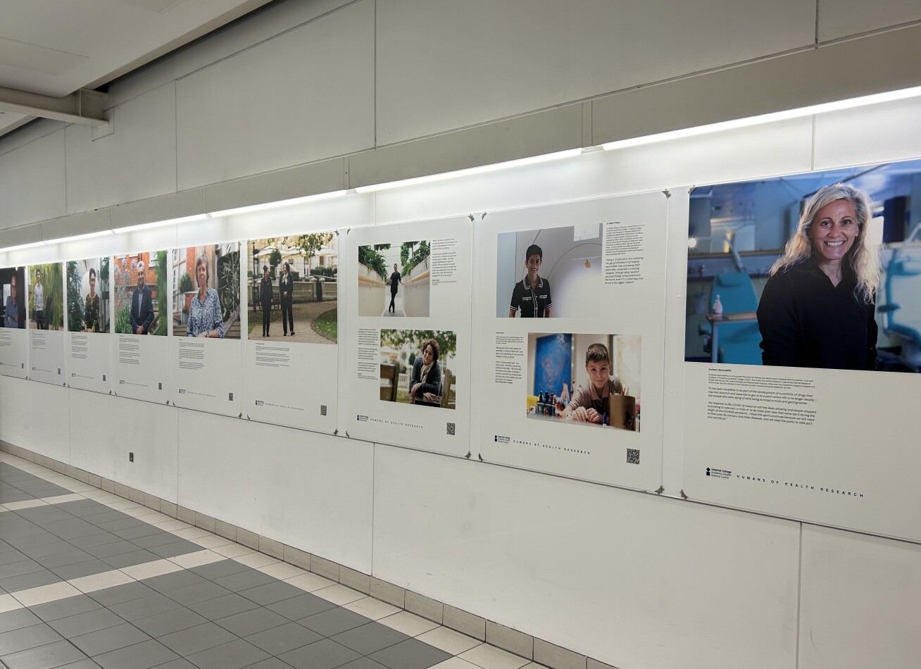 Images displayed on the walls at Chelsea and Westminster Hospital