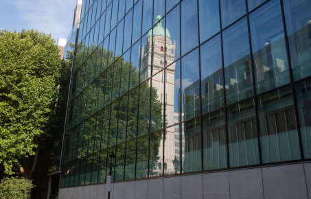 Queen's Tower reflection